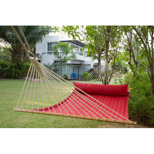 Гамак сімейний з рейками La Siesta Alabama NQR14-21 red pepper