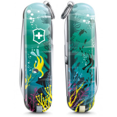 Складной нож Victorinox CLASSIC LE "Deep Dive" 58мм/1сл/7функ/цветн/чехол /ножн