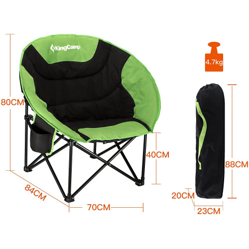 Шезлонг KingCamp Moon Leisure Chair (KC3816) Black / Green