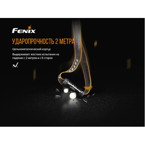 Налобний ліхтар Fenix HM65R+ліхтар ручний Fenix E01 V2.0 у подарунок