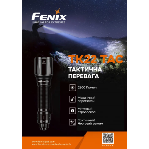 Ліхтар ручний Fenix TK22TAC