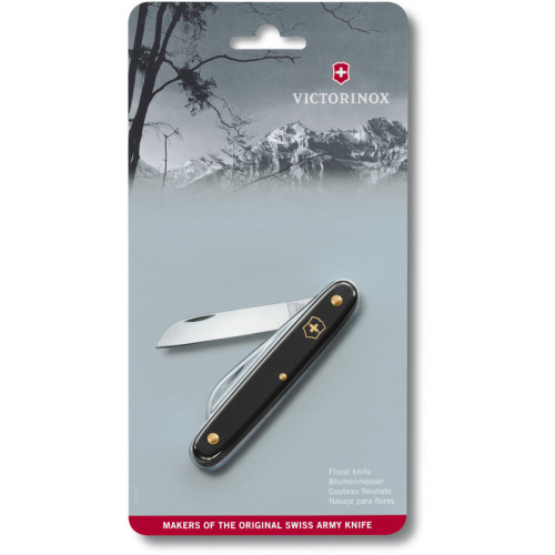 Нож садовый Victorinox Floral 100мм/1функ/черн.мат 3.9050.3 (блистер)