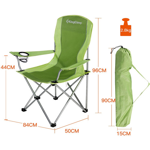 Шезлонг KingCamp Arms Chairin Steel (KC3818) Green