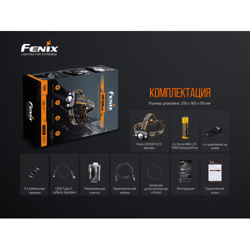 Ліхтар налобний Fenix HP30R V2.0
