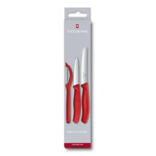 Набор кухонный Victorinox SwissClassic Paring Set 3шт с красной ручкой (Vx67111.31)