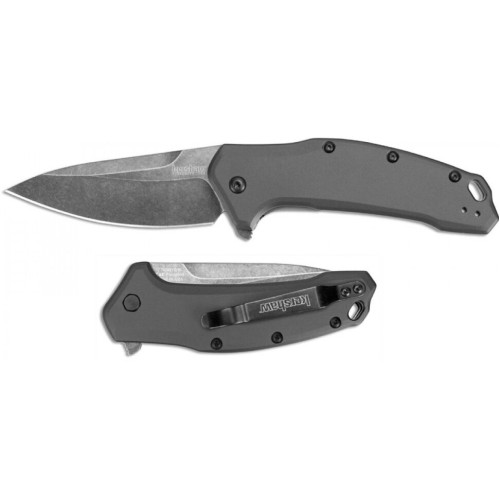 Ніж Kershaw Link Gray Aluminium Blackwash (1776GRYBW)