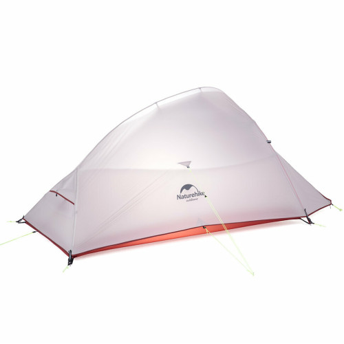 Намет надлегкий двомісний з футпринтом та спідницею Naturehike Cloud Up 2 Updated NH17T001-T, 20D, сіро-червоний
