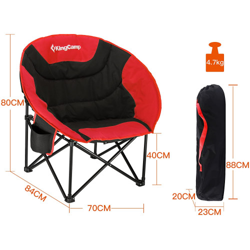 Шезлонг KingCamp Moon Leisure Chair (KC3816) Black / Red Шезлонг KingCamp Moon Leisure Chair (KC3816) Black / Red
