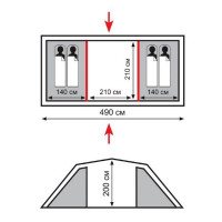 Палатка Tramp Hurone 4 (v2) TTT-025 Палатка Tramp Hurone 4 (v2) TTT-025