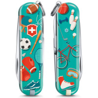 Складной нож Victorinox CLASSIC LE "Sports World" 58мм/1сл/7функ/цветн/чехол /ножн Складной нож Victorinox CLASSIC LE "Sports World" 58мм/1сл/7функ/цветн/чехол /ножн