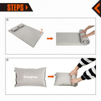 Самонадувний килимок KingCamp COMFORT DOUBLE Ⅱ (KM3594) MEDIUMGREY