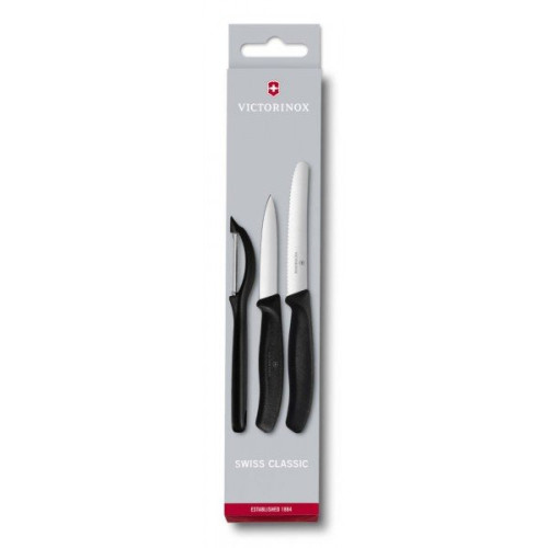Набор кухонный Victorinox SwissClassic Paring Set 3шт с черной ручкой (Vx67113.31)