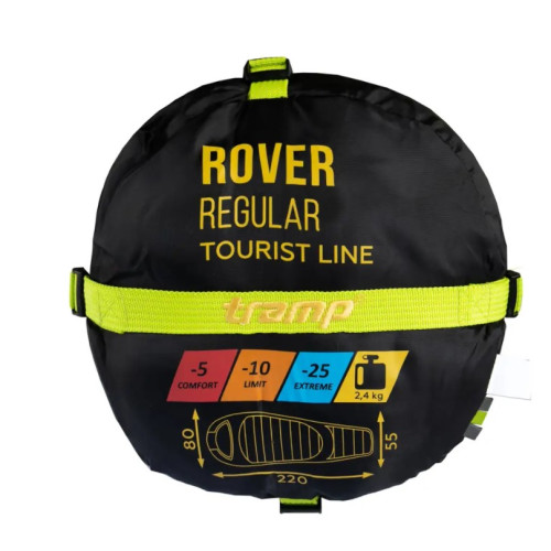 Спальный мешок Tramp Rover Regular кокон правый оливковый/серый 220/80-55 TRS-050R