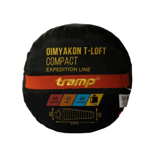 Спальный мешок Tramp Oimyakon Compact кокон левый TRS-048C-L