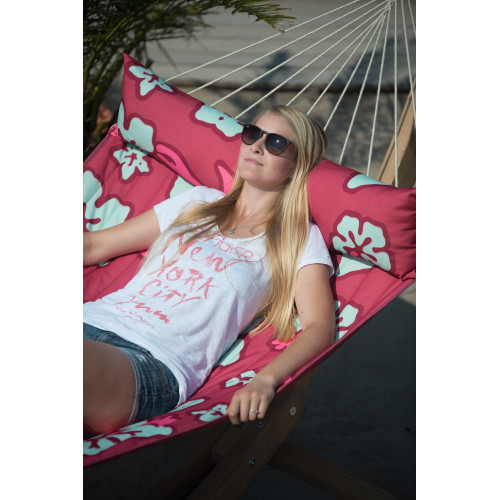 Гамак со стойкой La Siesta HQR1124CNS161 hibiscus