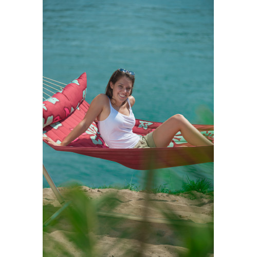 Гамак двомісний з рейками La Siesta Hawaii HQR11-24 hibiscus