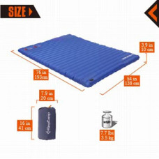 Надувний килимок KingCamp PUMP AIRBED DOUBLE (KM3589) BLUE