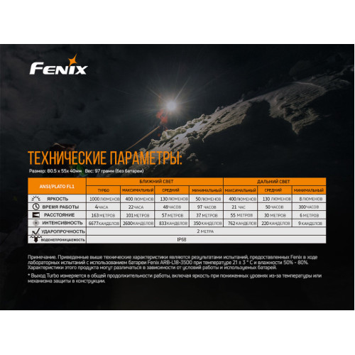 Налобний ліхтар Fenix HM65R+ліхтар ручний Fenix E01 V2.0 у подарунок
