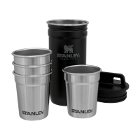 Набір Stanley Adventure Combo Matte Black: фляга та 4 рюмки Набір Stanley Adventure Combo Matte Black: фляга та 4 рюмки