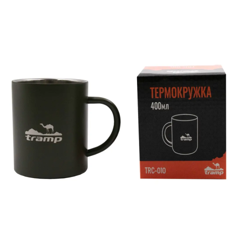 Термокружка 400 мл олива Tramp TRC-010