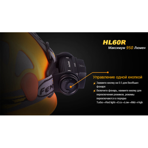 Ліхтар налобний Fenix HL60R Cree XM-L2 U2 Neutral White LED
