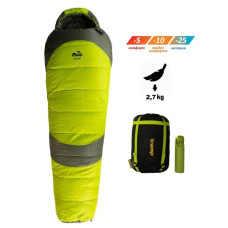 Спальный мешок Tramp Rover Long кокон правый оливковый/серый 230/90-55 TRS-050L