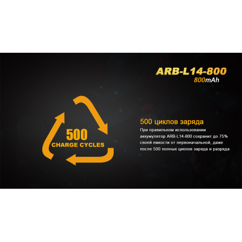 Акумулятор 14500 Fenix 800 mAh Li-ion