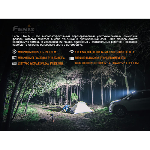 Ліхтар ручний Fenix LR40R Ліхтар ручний Fenix LR40R