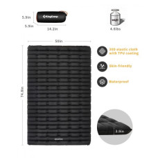 Самонадувний матрац KingCamp SUPER COMFORT DOUBLE (KM1906) BLACK