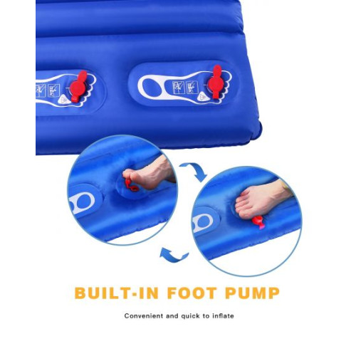 Надувний килимок KingCamp PUMP AIRBED SINGLE (KM3588) BLUE