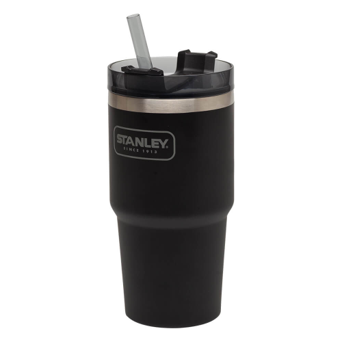 Термочашка з соломинкою Stanley Adventure Quencher 0.6 л Чорна