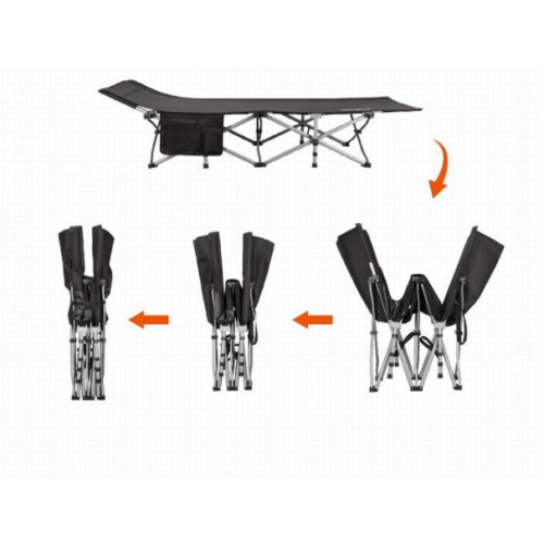 Розкладачка KingCamp OVERSIZE LIGHTWEIGHT FOLDING CAMPING COT (KC8009) BLACK