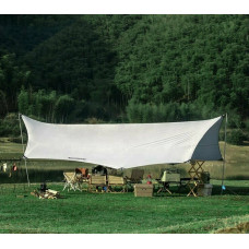 Тент для кемпінгу Naturehike Moraine NH19TM004, 150D / Silver Coated, 680*576 см, сірий (з двома стійками)