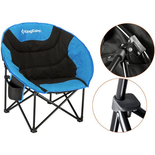 Шезлонг KingCamp Moon Leisure Chair (KC3816) Black / Blue