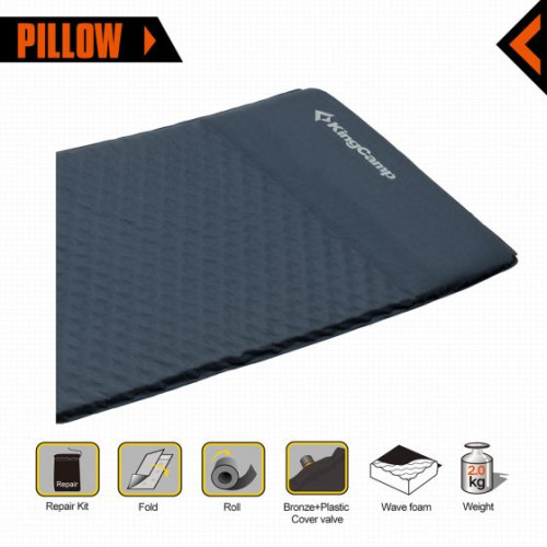 Самонадувний килимок KingCamp CLASSIC COMFORT (KM3596) DARKSLATEGREY