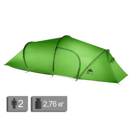 Намет двомісний 3F Ul Gear Taihang 2 210T 3 season темно-зелений