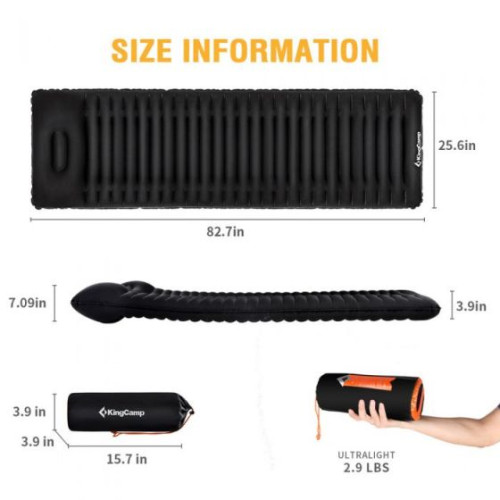 Надувний килимок KingCamp DELUEX COMFORT (KM1904) BLACK