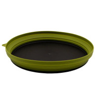 Тарелка Tramp силіконова з пластиковим дном 1050 мл oliva