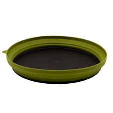 Тарелка Tramp силіконова з пластиковим дном 1050 мл oliva