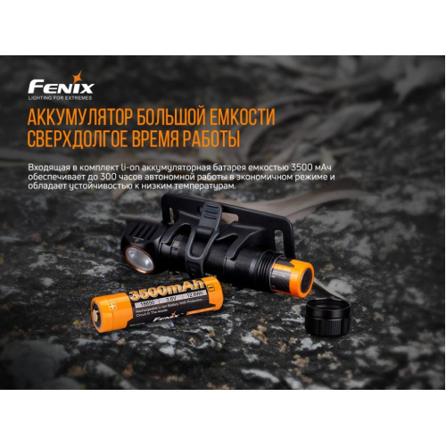 Ліхтар налобний Fenix HM61R + Складний ніж Ruike S22 Чорний