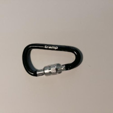 Карабін алюмінієвий Tramp з муфтою 6 см, TRA-007 чорний