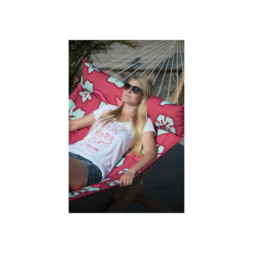 Гамак двомісний з рейками La Siesta Hawaii HQR11-24 hibiscus