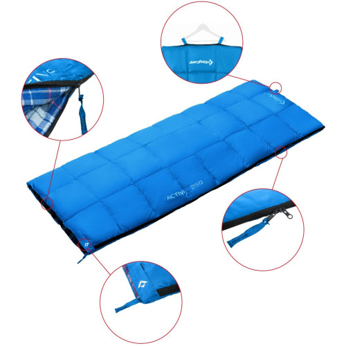 Спальний мішок KingCamp Active 250 (KS3103) Left Blue
