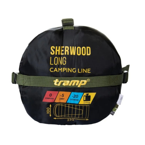 Спальный мешок Tramp Sherwood Long одеяло левый темно-оливковый/серый 230/100 TRS-054L