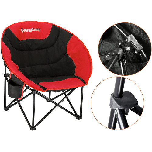 Шезлонг KingCamp Moon Leisure Chair (KC3816) Black / Red Шезлонг KingCamp Moon Leisure Chair (KC3816) Black / Red