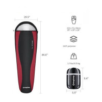 Спальний мішок KingCamp BREEZE 70 (KS2020) L BLACK