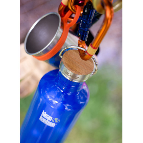 Стальная крышка с бамбуком Klean Kanteen Stainless Unibody Bamboo Cap
