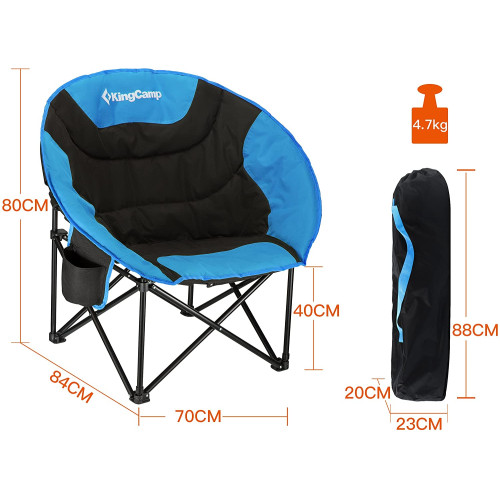 Шезлонг KingCamp Moon Leisure Chair (KC3816) Black / Blue