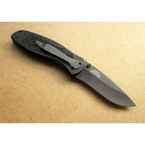 Нож KAI Kershaw Black Blur (Sandvik 14C28N, черное покрытие, подпружинен)