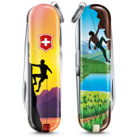Складной нож Victorinox CLASSIC LE "Climb High" 58мм/1сл/7функ/цветн/чехол /ножн Складной нож Victorinox CLASSIC LE "Climb High" 58мм/1сл/7функ/цветн/чехол /ножн